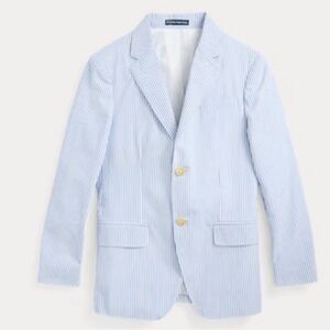 Lauren Ralph Lauren Seersucker Blue Boys Suit 8R
